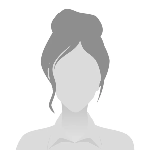 Person gray photo placeholder girl material design — Stock Vector