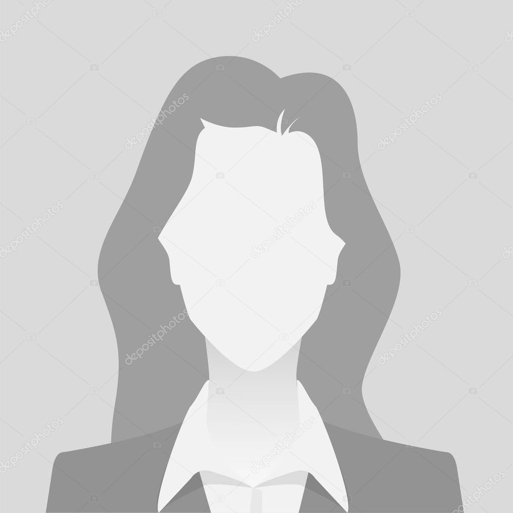 Person gray photo placeholder girl material design