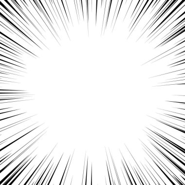 Çizgi roman eylem satırları. Hız çizgileri Manga çerçeve