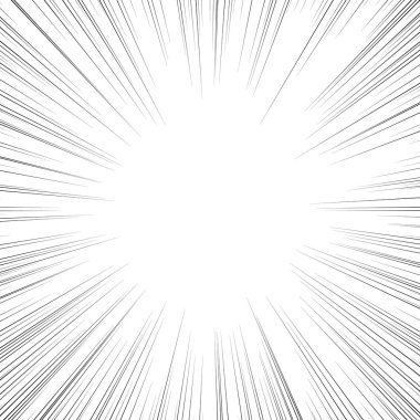 Çizgi roman eylem satırları. Hız çizgileri Manga çerçeve