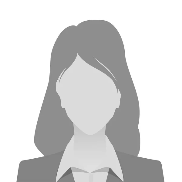 Persona gris foto marcador de posición mujer — Vector de stock