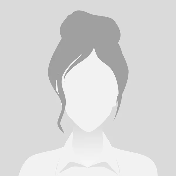 Persona gris foto marcador de posición mujer — Vector de stock