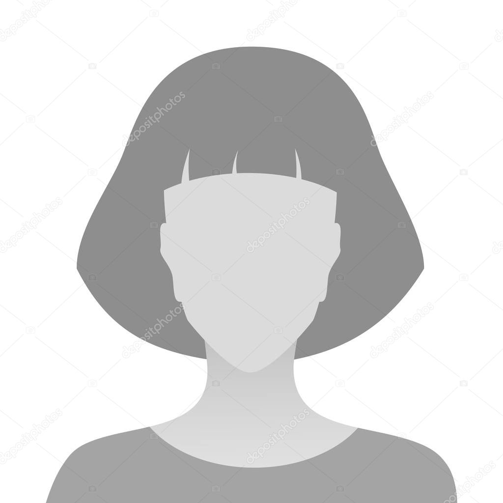 Person gray photo placeholder woman