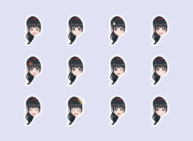 Duygusal etiketleri baş anime manga kız kümesi