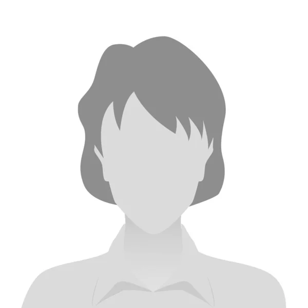 Persona gris foto marcador de posición mujer — Vector de stock