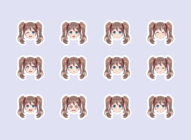 Duygusal etiketleri baş anime manga kız kümesi