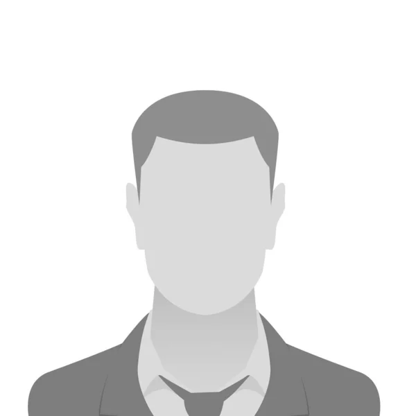 Persona gris foto marcador de posición hombre — Vector de stock