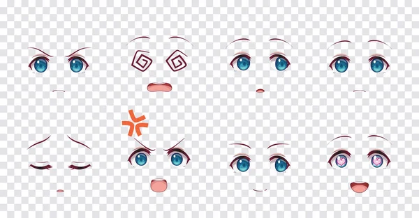 Emociones con ojos azules imágenes de stock de arte vectorial | Depositphotos Emociones con ojos azules imágenes de stock de arte vectorial | Depositphotos