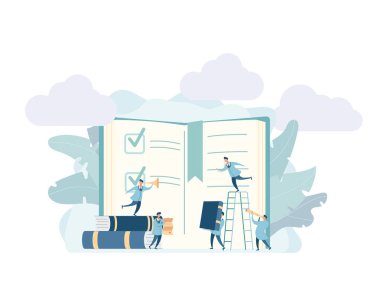 Araştırma yöntemleri. insanlar büyük bir açık kitap çalışma