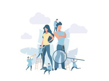 Küçük insanlar büyük bir adam ve kadını keşfediyor.