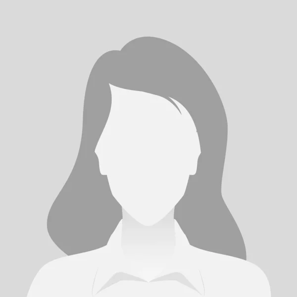 Persona gris foto marcador de posición mujer — Vector de stock