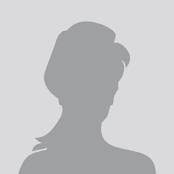 Pessoa cinza foto placeholder mulher — Vetor de Stock