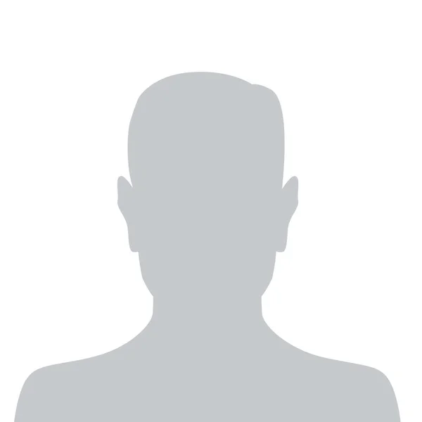 Πρόσωπο γκρι φωτογραφία άνθρωπος σύμβολο κράτησης θέσης — Διανυσματικό Αρχείο