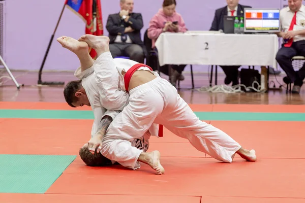 Rusya Vladivostok 2018 Jiu Jitsu Güreş Rekabet Erkekler Arasında Dövüş — Stok fotoğraf