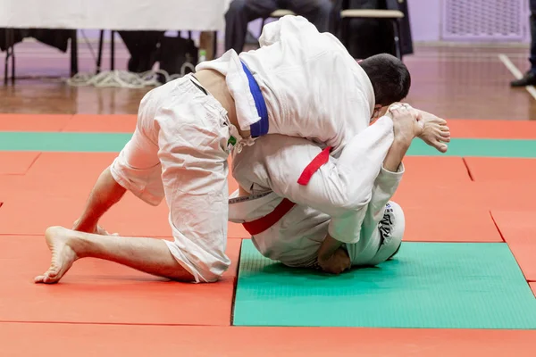 Rusland Vladivostok 2018 Jiu Jitsu Worstelcompetitie Onder Mannen Martial Arts — Stockfoto