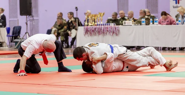 Rusya Vladivostok 2018 Jiu Jitsu Güreş Rekabet Erkekler Arasında Dövüş — Stok fotoğraf