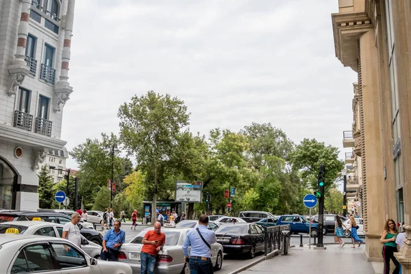 Azerbaiyán Bakú 2019 Vista Del Centro Bakú Bakú Capital Azerbaiyán — Foto de Stock