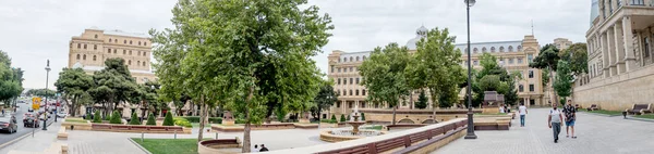 Azerbaijan Baku 2019 Piazza Nel Centro Baku Paesaggio Vista Panoramica — Foto Stock