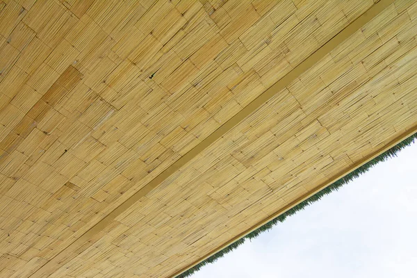 Bambu yapım tavan çatı dokusu yatay düzlem