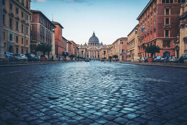 Vatikán Vatikán Říjen 2017 Ulice Baziliky Svatého Petra Vatikánu Řím — Stock fotografie