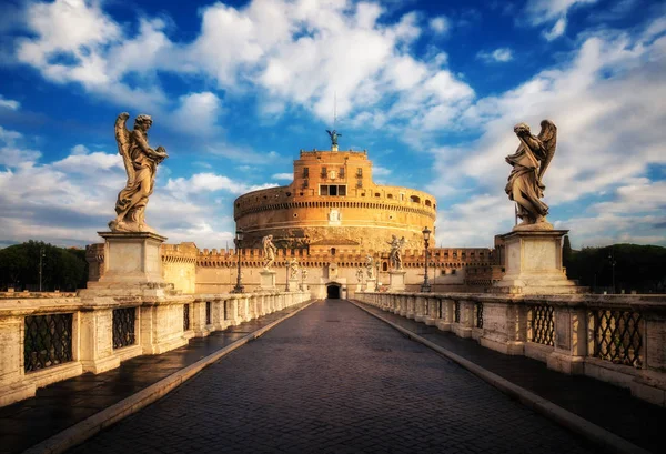 Castel Sant Angelo Mausoleo Adriano Roma Italia Construido Antigua Roma — Foto de Stock