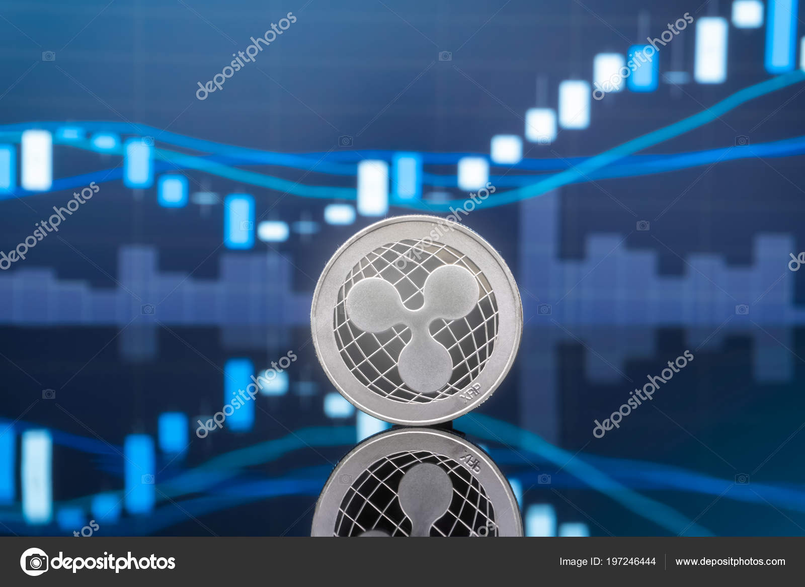 Xrp Cryptocurrency 배경에서 글로벌 차트와 — 스톡 사진 © BiancoBlue #197246444