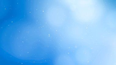 Işıltılı mavi arka plan ile yumuşak beyaz köpüklü ışık öğeleri ve bokeh süslemeleri lüks hediye tanıtımı için tasarlanmış mavi arka plan üzerinde.