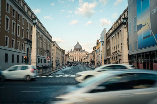 Vatican City Vatican Oct 2017 Road Traffic Street Front Peter — Stock Photo, Image