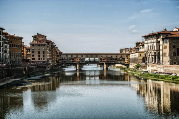 Florence Ponte Vecchio Bridge City Skyline Italy Florence Capital City — Stock Photo, Image