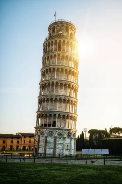 Pisa Talya Daki Eğik Pisa Kulesi Tüm Dünyada Istenmeyen Eğik — Stok fotoğraf