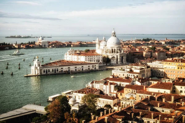 Vista Aérea Venecia Italia Con Vistas Gran Canal Venecia Basílica — Foto de Stock