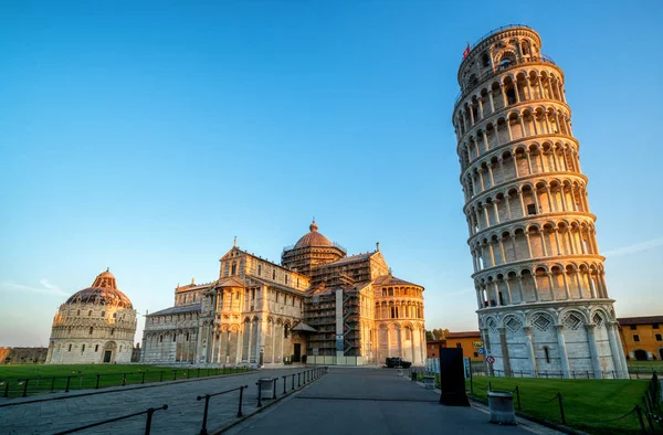 Pisa Talya Daki Eğik Pisa Kulesi Tüm Dünyada Istenmeyen Eğik — Stok fotoğraf