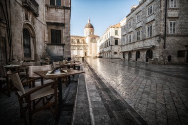 Dubrovnik Katedrali ve eski şehir Dubrovnik, Hırvatistan - önde gelen müzelerinde Dubrovnik Hırvatistan'ın hedef, seyahat. Dubrovnik eski şehir Unesco Dünya Mirasları 1979 yılında geçiyordu.