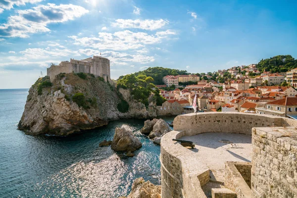 Fort Lovrijenac Dubrovnik Történelmi Fala Horvátország Horvátország Kiemelkedő Úticélja Dubrovnik — Stock Fotó