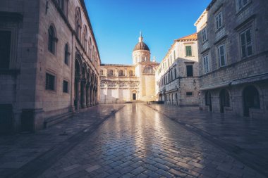 Dubrovnik Katedrali ve eski şehir Dubrovnik, Hırvatistan - önde gelen müzelerinde Dubrovnik Hırvatistan'ın hedef, seyahat. Dubrovnik eski şehir Unesco Dünya Mirasları 1979 yılında geçiyordu.