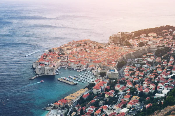 Dubrovnik Cidade Velha Costa Mar Adriático Dalmácia Croácia Destino Viagem — Fotografia de Stock