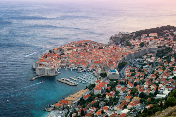 Dubrovnik Ciudad Vieja Costa Del Mar Adriático Dalmacia Croacia Destino —  Fotos de Stock