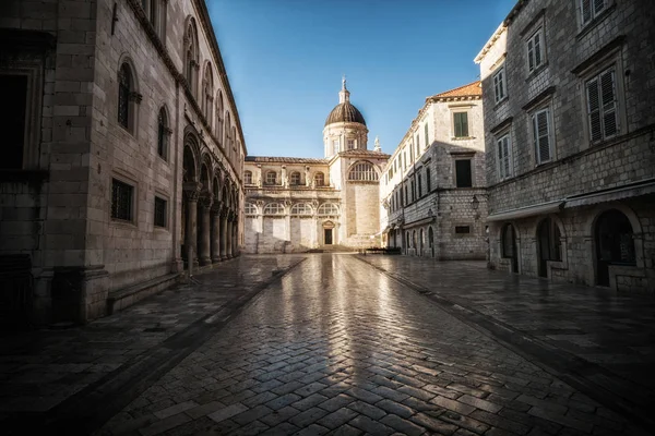 Dubrovnik Katedrális Dubrovniki Múzeumok Régi Város Dubrovnik Horvátország Kiemelkedő Úti — Stock Fotó