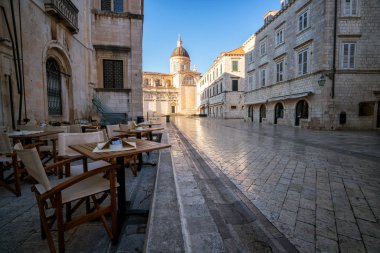 Dubrovnik Katedrali ve eski şehir Dubrovnik, Hırvatistan - önde gelen müzelerinde Dubrovnik Hırvatistan'ın hedef, seyahat. Dubrovnik eski şehir Unesco Dünya Mirasları 1979 yılında geçiyordu.