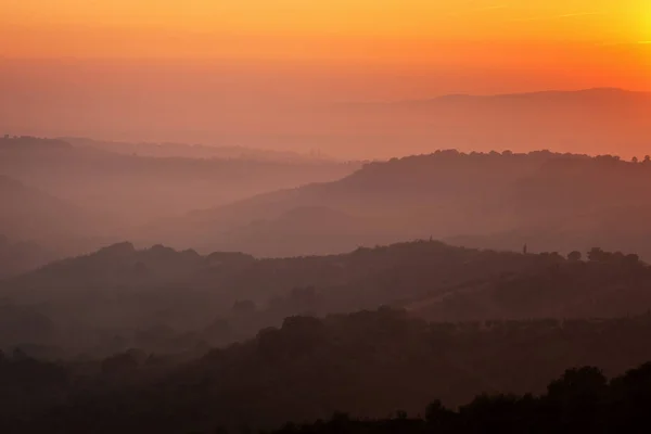 Frumos Răsărit Vedere Peisajul Montan Dimineața Vară — Fotografie, imagine de stoc