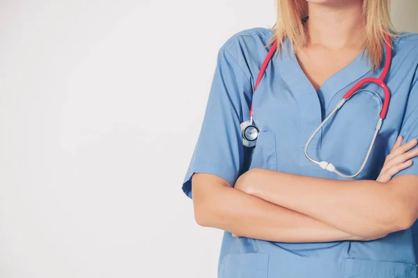 Ärztin Krankenhausbüro Medizinische Versorgung Und Ärztliches Personal — Stockfoto