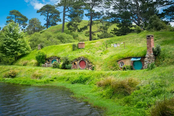 Matamata Neuseeland Dezember 2016 Hobbiton Filmset Für Die Dreharbeiten Zum — Stockfoto