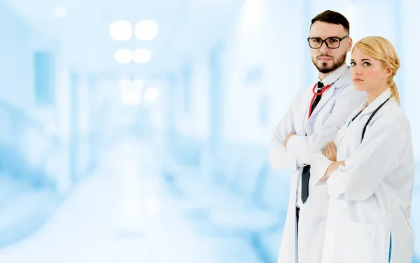Doctor Trabajando Con Otro Médico Hospital Asistencia Sanitaria Servicio Médico — Foto de Stock