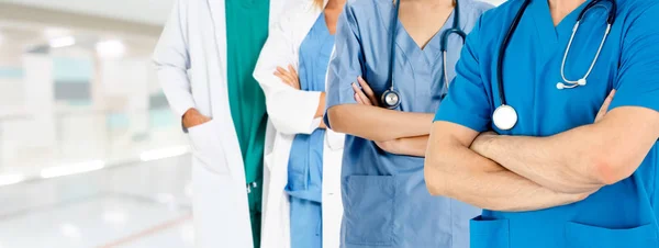 Gruppo Persone Sanitarie Medico Professionista Che Lavora Nello Studio Ospedaliero — Foto Stock