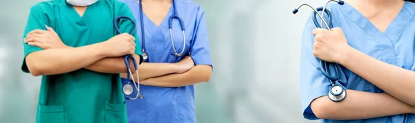 Gruppo Persone Sanitarie Medico Professionista Che Lavora Nello Studio Ospedaliero — Foto Stock