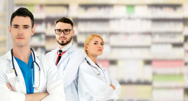 Gruppo Persone Sanitarie Medico Professionista Che Lavora Nello Studio Ospedaliero — Foto Stock