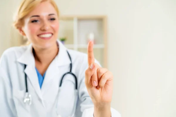 Young Female Doctor Working Hospital Office Medical Healthcare Concept — Stock Photo, Image