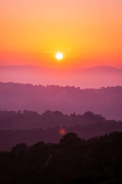 Frumos Răsărit Vedere Peisajul Montan Dimineața Vară — Fotografie, imagine de stoc