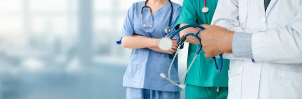 Gesundheitswesen Professioneller Arzt Der Krankenhausbüros Oder Kliniken Mit Anderen Ärzten — Stockfoto