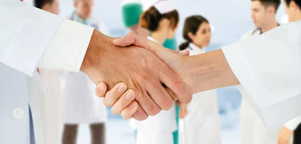 Gruppo Persone Sanitarie Medico Professionista Che Lavora Nello Studio Ospedaliero — Foto Stock